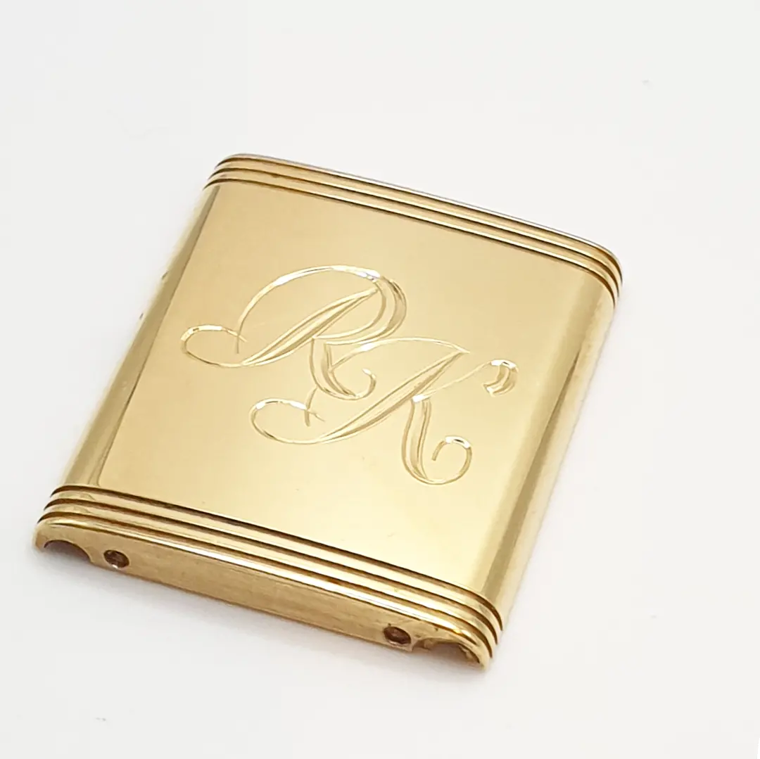 Reverso or 18k avant retrait gravure